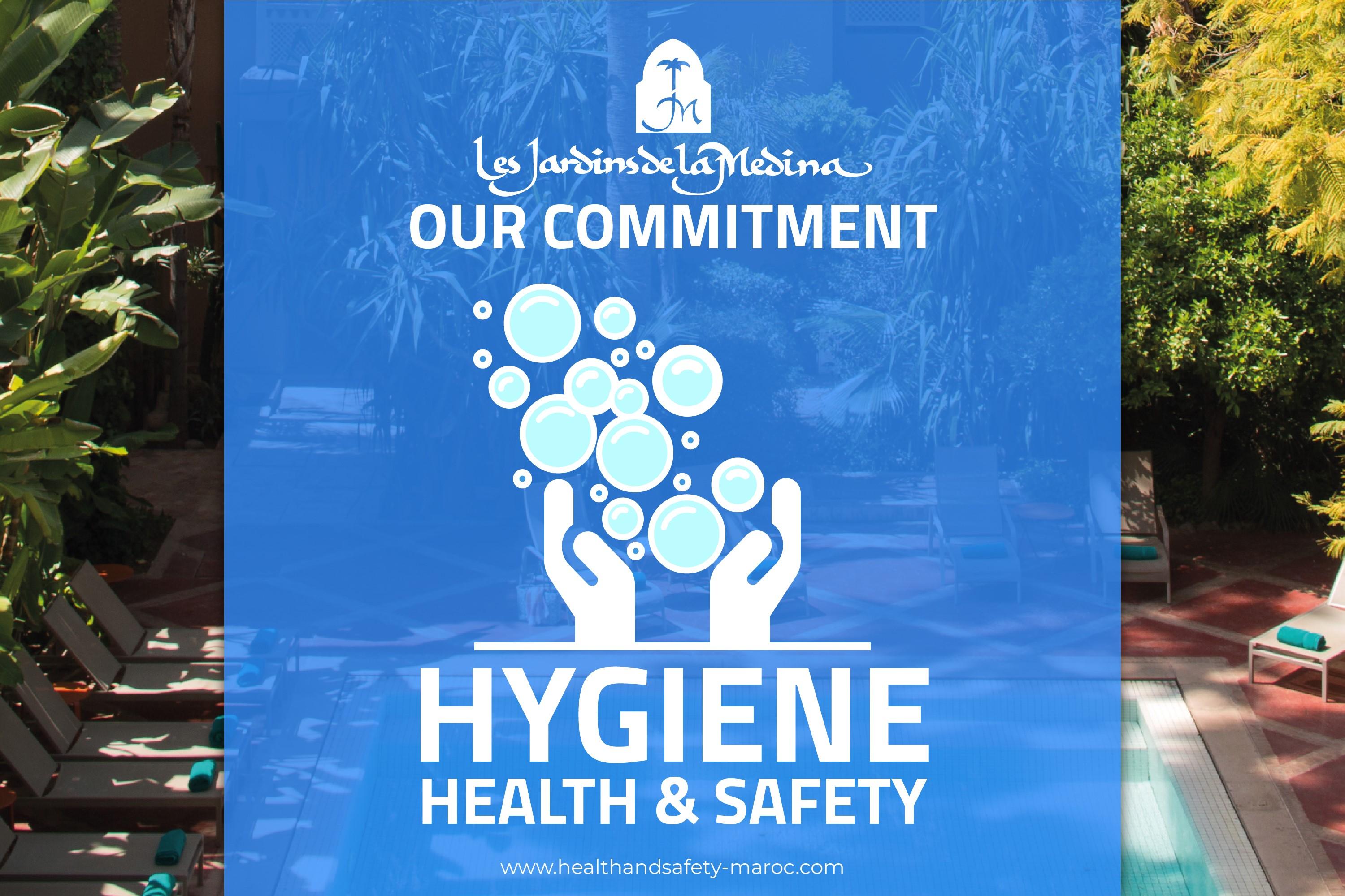 Les Jardins De La Medina Hotel Marrakesh Exterior foto Health and Safety